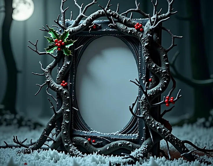 Gothic Christmas-style picture frame
