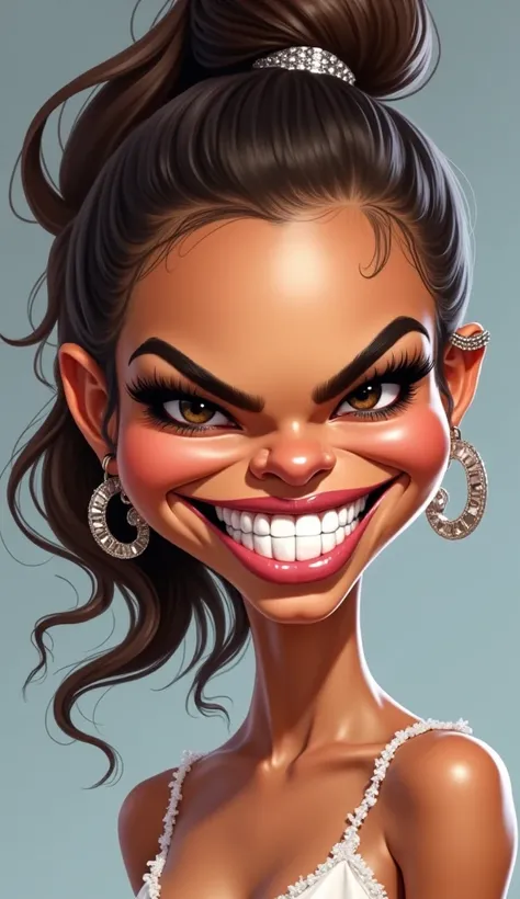 Caricature of Feeling with Zendaya’s Signature Smirk