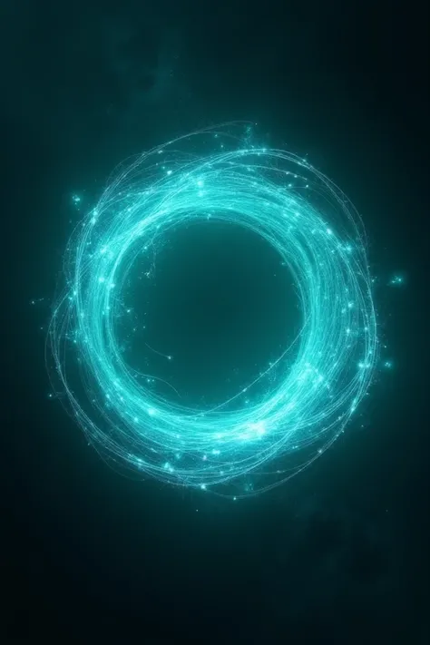 Turquoise light spiral