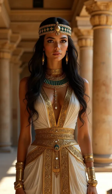 Egyptian woman from the royal family with clothes 