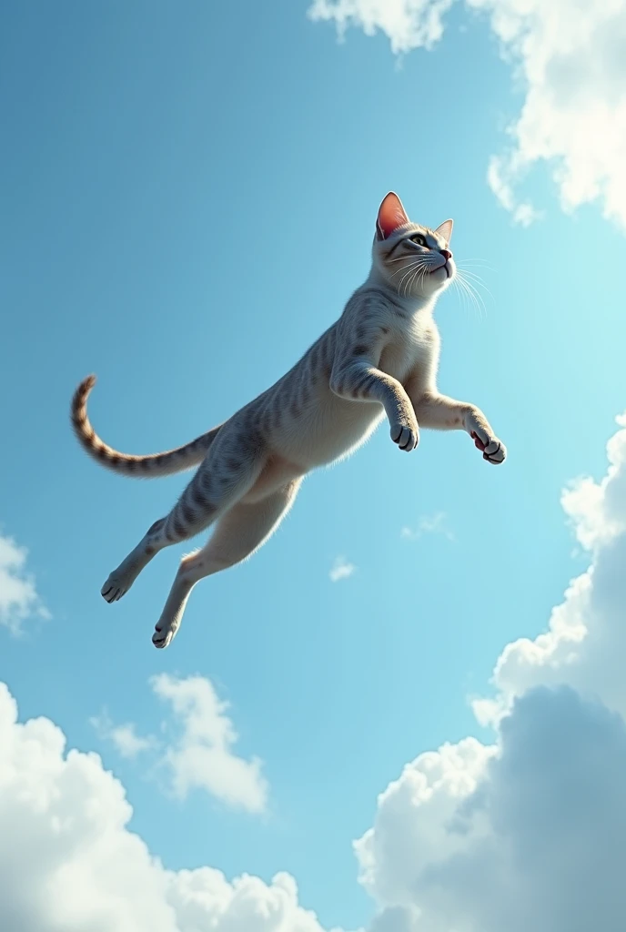 Kucing terbang di langit