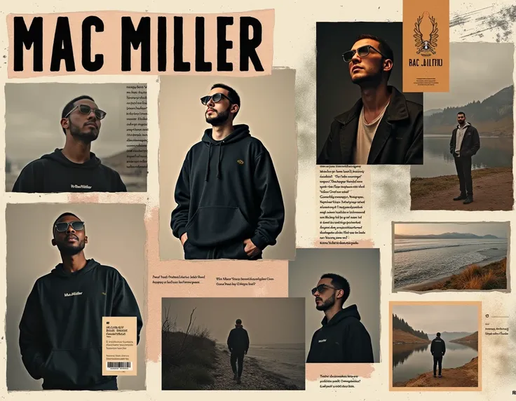 Do the mood board for the target audience of singer Mac Miller