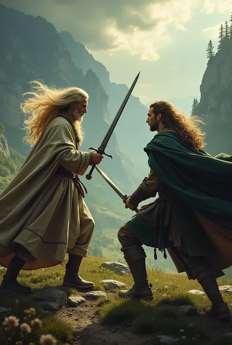 Glorfindel lutando contra aragorn. Lord of the rings. Epic. Elf vs man