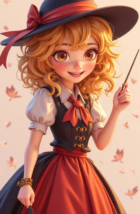 cute、 girl、Blonde、Wearing a hat 、Dressing as a conductor, fullbody , simple background ,