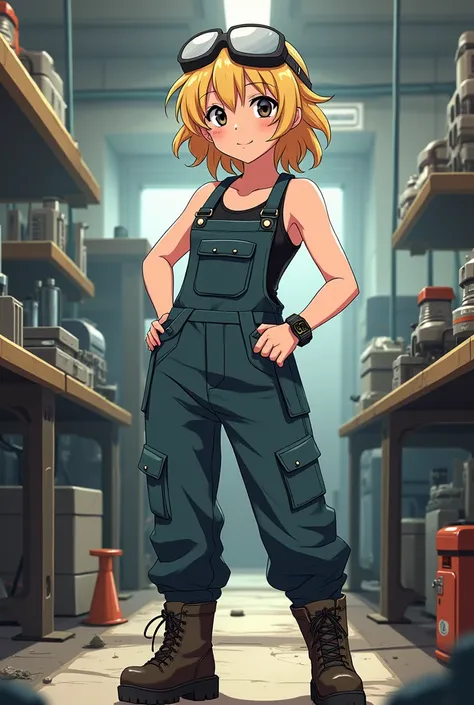 Use anime-like traits!

 Basic Information :
 * Name: Helena
 * Age: 20 years
 * profession: mechanics (Suggestion)
 Physical description :
 * Hair: blonde,  medium length , normally messy .
 * eyes: blacks, brilliant, Conveying intelligence and determinat...