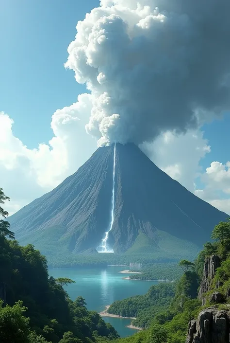 A volcano that spews out water 