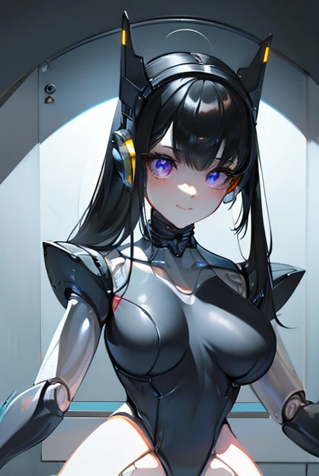 (masterpiece),(Highest quality),(Super detailed),(Best illustrations),(Best Shadow),(Absurd),(Detailed Background),(so beautiful), 16K, 8K, 4K,(Best Shadow),robotization,woman ,big bust,Robot Joint ,Metal skin,Black robot Suit,long hair,a black robot suit ...