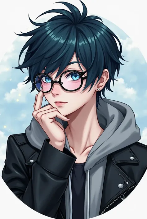 External characteristics
• Blackish blue disheveled hairstyle
• bright blue eyes
• Black-rimmed round glasses
• Well-defined face and slender eyes
garments
• Black leather jacket
• Grey hooded hoodie
• Hood with drawstring （string）
• Black inner
art style
...