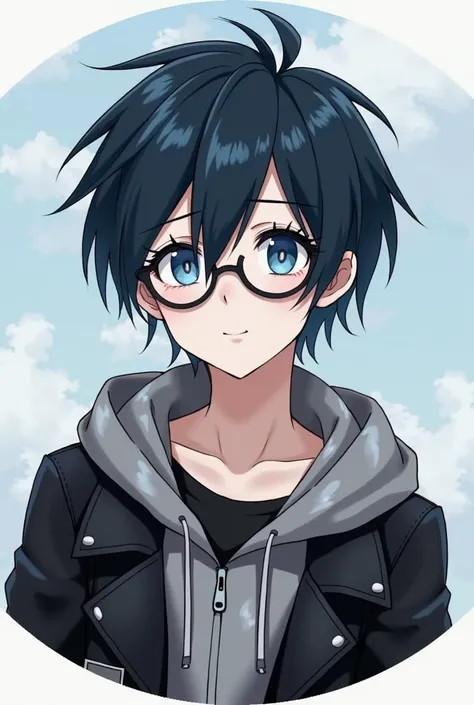 External characteristics
• Blackish blue disheveled hairstyle
• bright blue eyes
• Black-rimmed round glasses
• Well-defined face and slender eyes
garments
• Black leather jacket
• Grey hooded hoodie
• Hood with drawstring （string）
• Black inner
art style
...