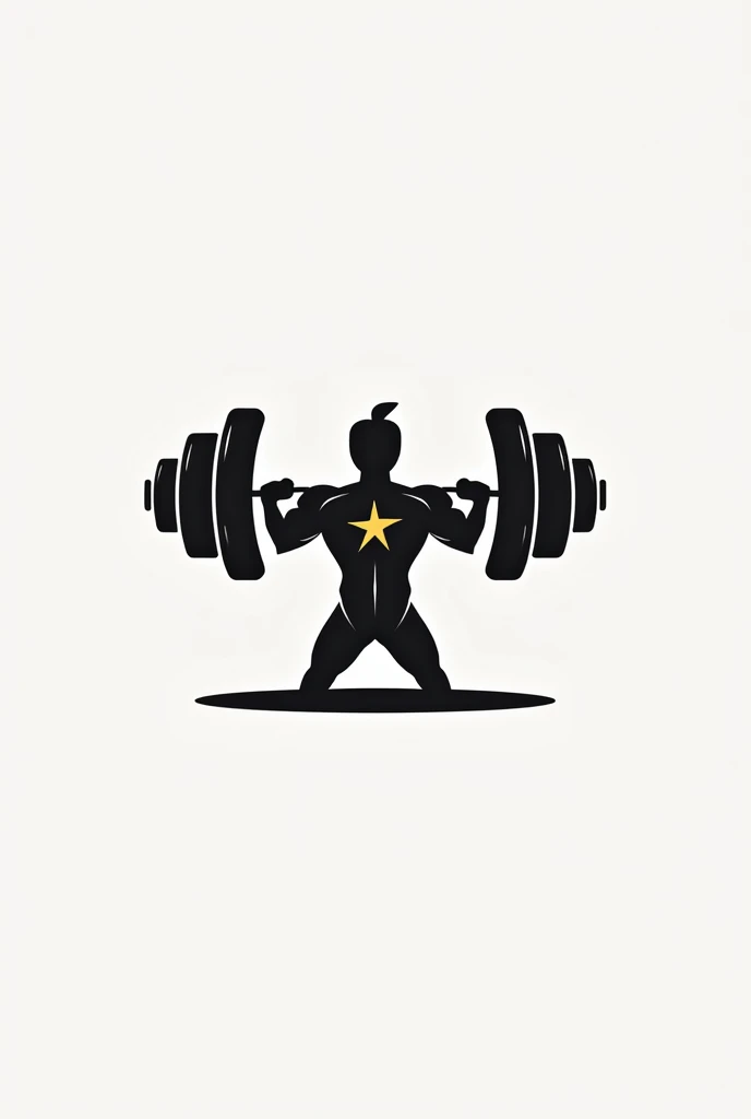 A striking and attractive trivial logo with a focus on weight training 
