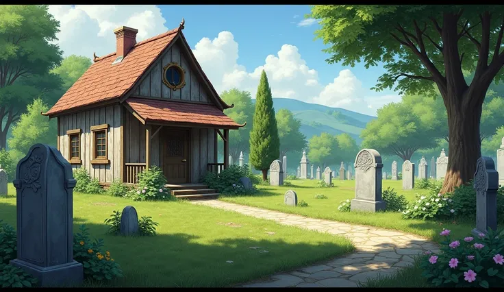 home and cemetery.