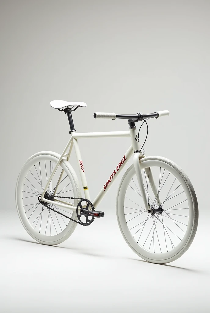 One fixed gear white colour,brand santa cruz,front rim 90mm,rear rim 70mm