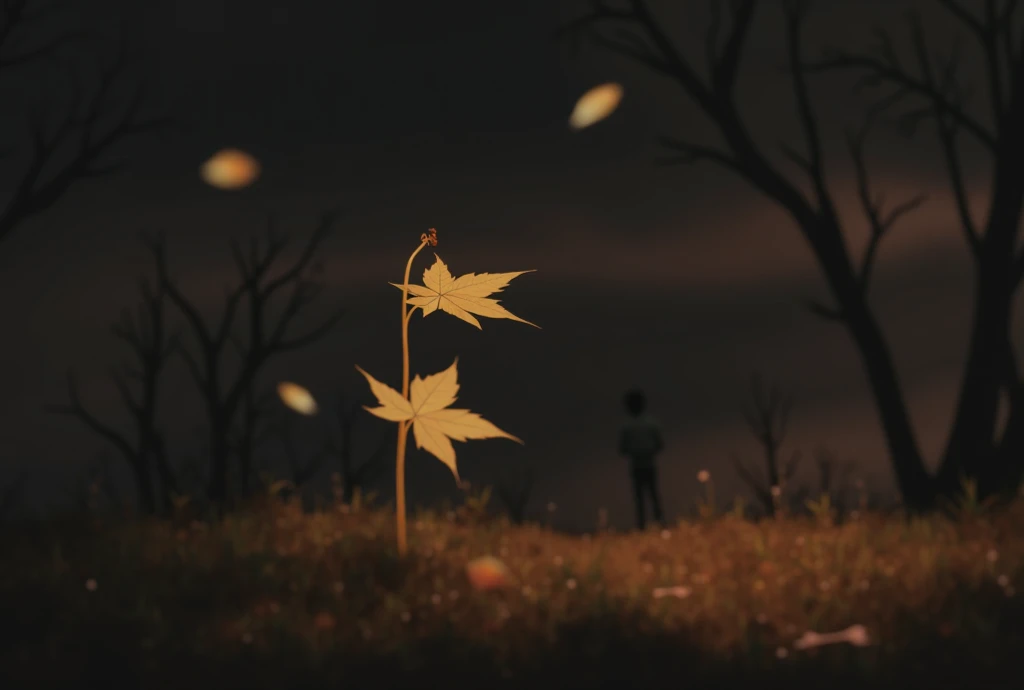  Autumn sad song MV promotional poster cover.  Desolate Atmosphere , Autumn Filter ,  ultra high definition 