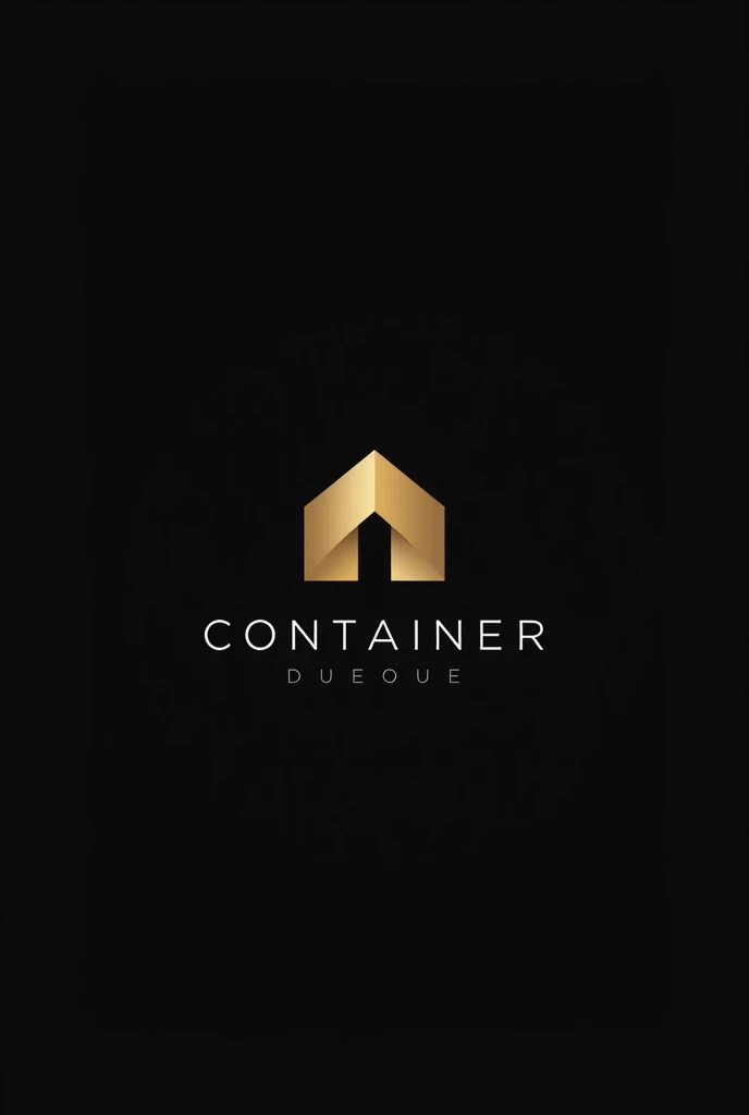 Make container House logo in black and gold 