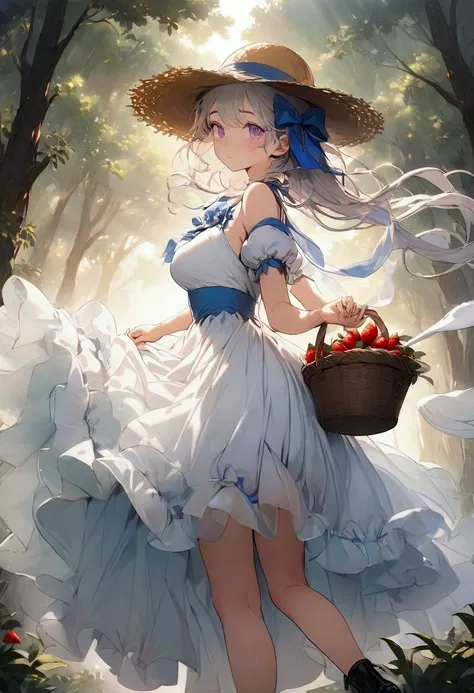 (masterpiece, top quality, official art, beautiful and aesthetic:1.2, high resolution, ultra detailed, best quality, extremely detailed), 1girl, fairytale, adorable, young adult woman, grownup face, detailed eyes, medium breasts, very long legs, super mode...