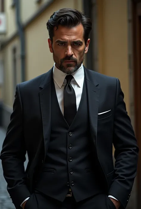 Gabriel Castelo

Age :  43 years old

Physical attributes :

hair: dark,  short and always impeccable .

eyes: Grays, cold and calculating.

 Body: high (1.93 m),

appearance: imposing,  with a presence that imposes respect and fear .  He dresses elegantly...