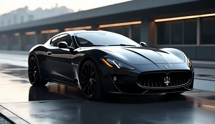 2025in black  Maserati GranTurismo side  view 