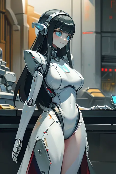 (masterpiece),(Highest quality),(Super detailed),(Best illustrations),(Best Shadow),(Absurd),(Detailed Background),(so beautiful), 16K, 8K, 4K,(Best Shadow),robotization,woman ,big bust,Robot Joint ,Metal skin,Black robot Suit,long hair,a black robot suit ...