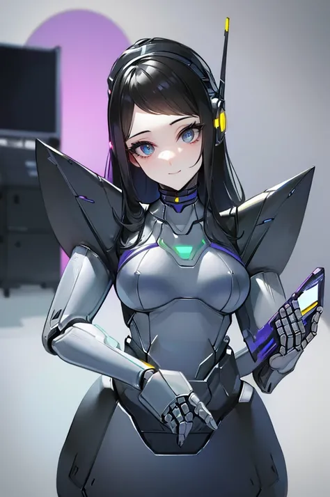 (masterpiece),(Highest quality),(Super detailed),(Best illustrations),(Best Shadow),(Absurd),(Detailed Background),(so beautiful), 16K, 8K, 4K,(Best Shadow),robotization,woman ,big bust,Robot Joint ,Metal skin,Black robot Suit,long hair,a black robot suit ...