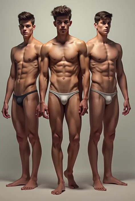 Teen men showing bulge wear thong