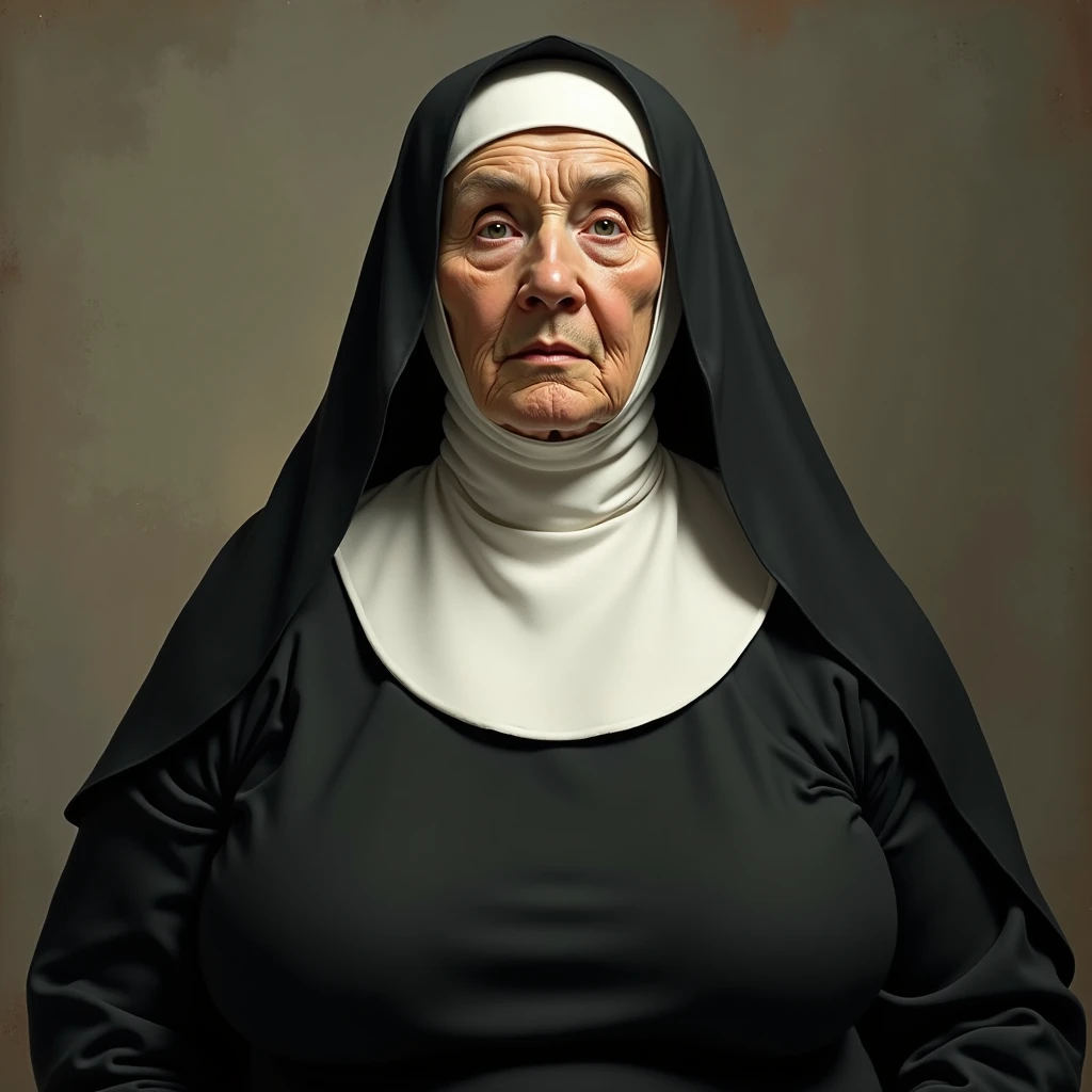 beautiful and old nun with very big breasts