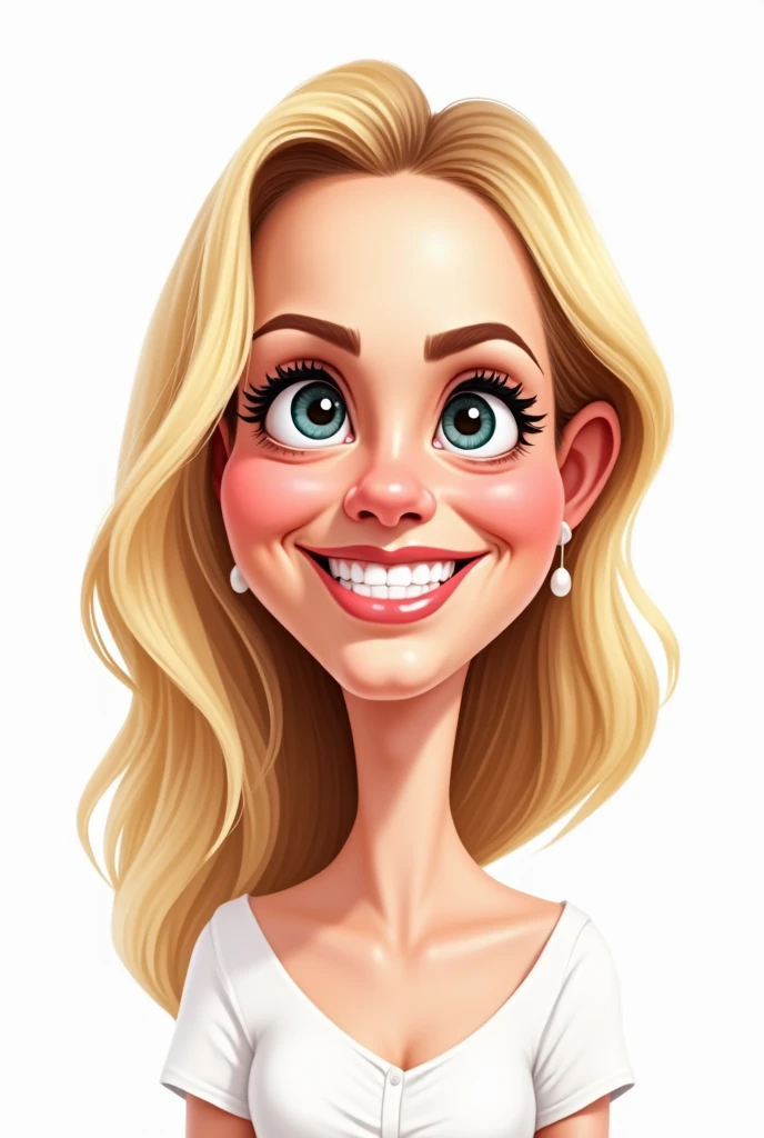 Caricature of drew barimore white background 