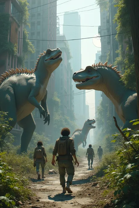 A broken world overrun by dinosaur and exotic animals 