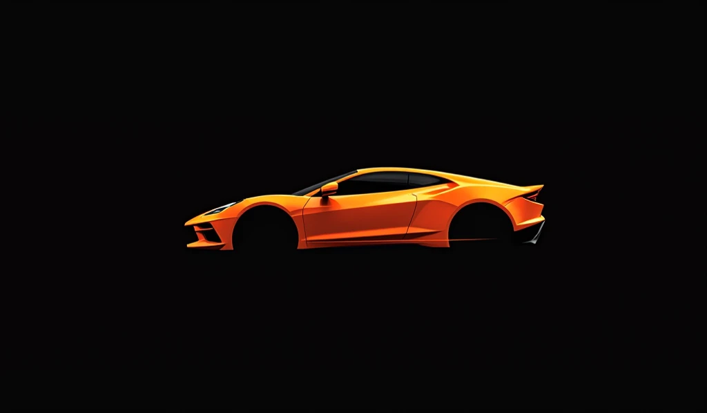 This image appears to be a logo design for a car dealership. The logo features an orange car with the text "CAR DEALER" and "SIMULATOR" in white against a black background.