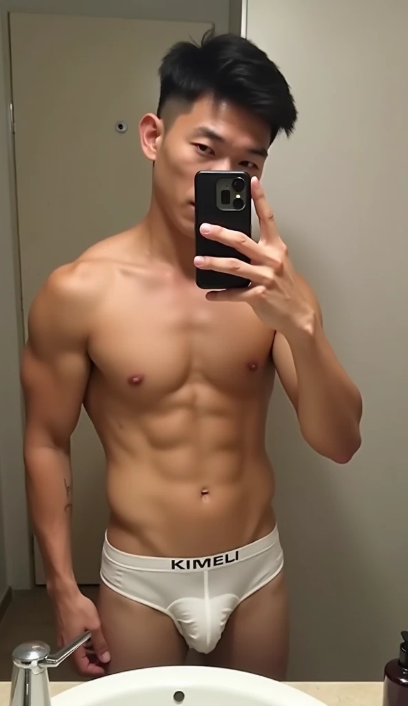  has a 27 year old,muscular thai man taking a selfie in the bathroom mirror.shirtless and wearing only underwear,showing his armpit,Images inspired by Kim Eung-hwan , Reddit, What is it??, 2 , 2 , 2 , 3 , South Korean man, 3 ,  , 38 years old  , 3 , Age 35...