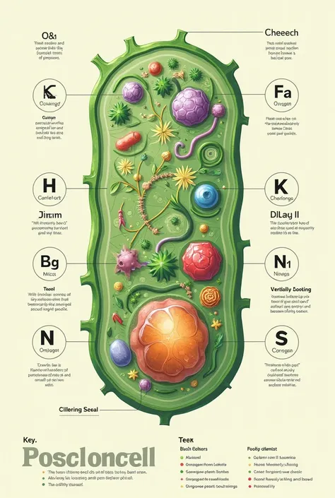 Chemical elements found in the structure of a plant cell 