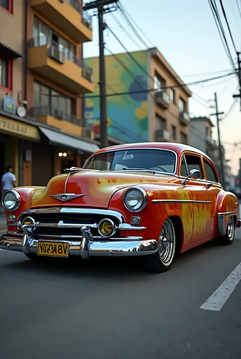 A Brazilian
 With a lowered car 
