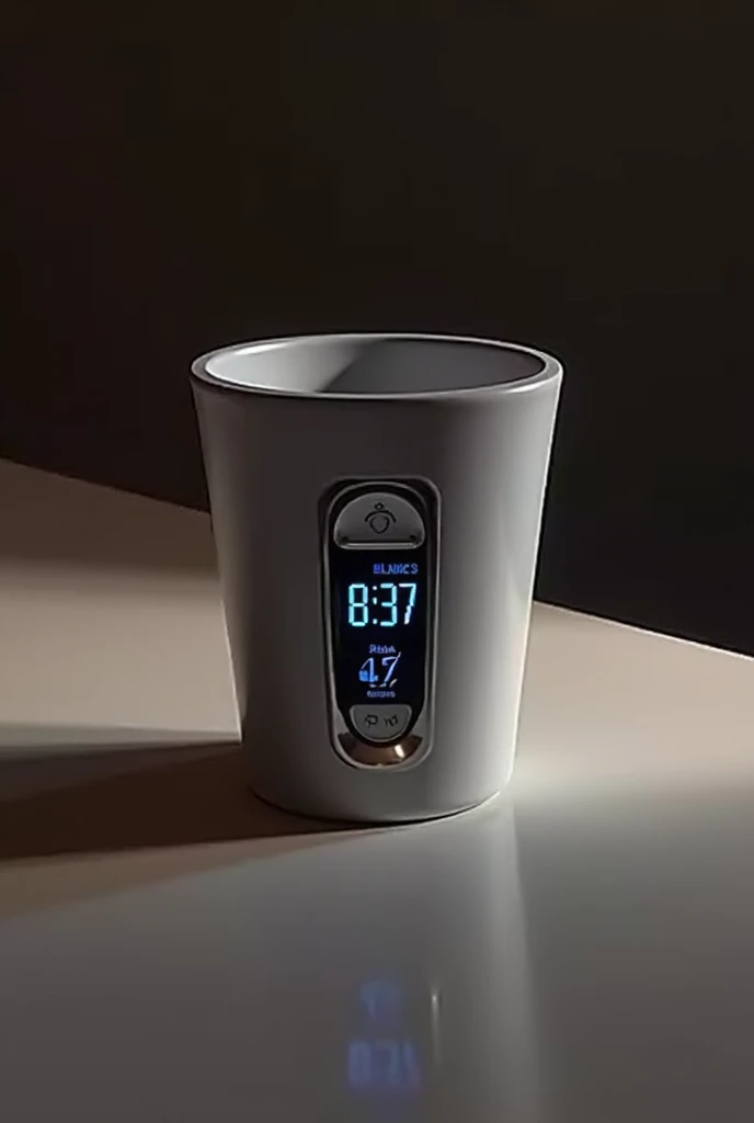 a shotglass with Bluetooth and timer and speaker buttons