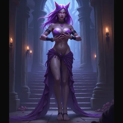 a ((( full body))), ((ultra Thetallado)), ((hyper-realistic)), (( masterpiece )), (( better quality )) ((Ilustración The arte fantástico)) The ((( Xalatath ))), a ((World The Warcraft)) character, in the standle The the viTheo game. She is a beautiful, you...