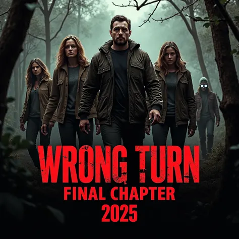 Create a poster for the movie WRONG TURN : FINAL CHAPTER (2025) |  Horror Movie HD with the movie name on the picture