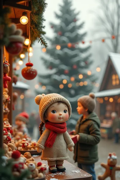 Buy Tilda from the tree at the Christmas market 