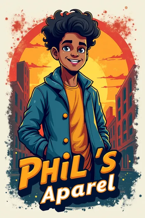 Create a design with the name Phils apparel 