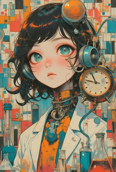  Mad Doctor Woman 、She says「call me Dr.silencer」 surreal collage, a contemporary artistic collage, collage artwork,     New Album Cover    ,    Great job! , digital collage, ( collage ), collage art, contemporary collage, mixed media collage,     surreal +...