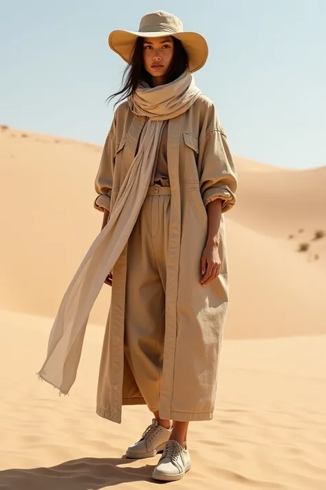 Creating a desert fashion style inspired by fiber involves combining practicality, sustainability, and a modern aesthetic. Heres a conceptual style idea:

1. Desert Jacket

Material: Breathable fiber like linen, hemp, or lightweight suede for durability.

...