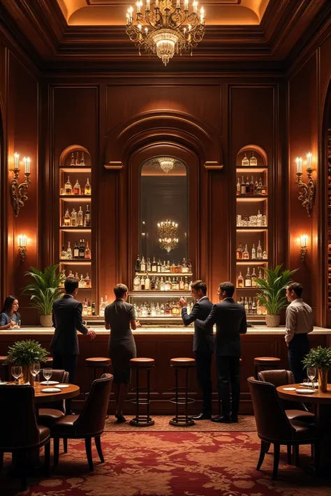 Create a luxury bar room for me