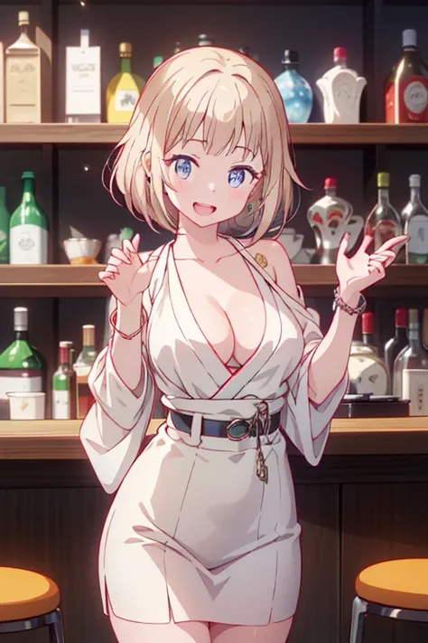 (NSFW)、bartender uniform:1.3,Photorealistic perfect body、Ultra-high image quality、Ultra-high realistic image quality、(Japan Gal:1.5)、(Teenage face:1.3)、(Office Lady Suit)、(garterbelts:1.3)、(Solo)、(medium-breasted:1.2)、(cleavage of the breast:1.8)、(Gravure ...