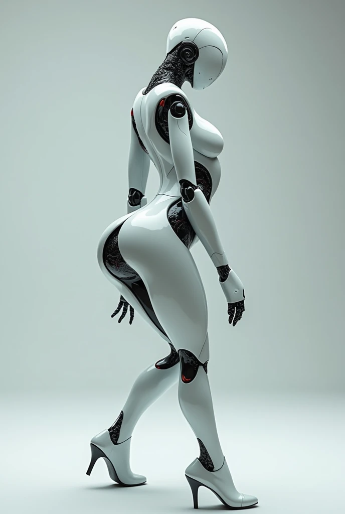 This robot is shaped like a beautiful woman on all fours, pushing her buttocks up. Does not generate nfsw.