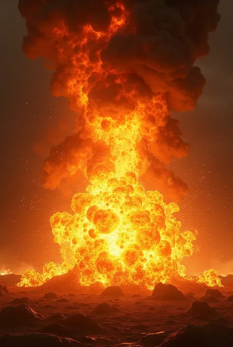 explosion de fuego