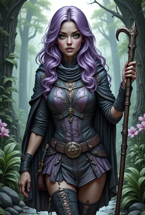 fantasy art, dnd art, RPG art, wide shot, (masterpiece: 1.4) a (portrait: 1.3) intense details, highly detailed, photorealistic, best quality, highres, portrait a female traveler (fantasy art, Masterpiece, best quality: 1.3), intense details facial details...
