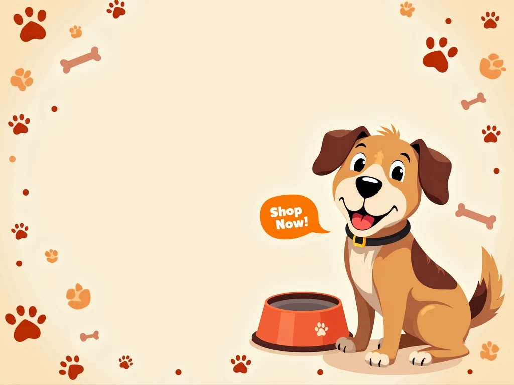 create a website banner: Headline: "Latest pet accessories.
Subheadline: "Everything for your fur baby" in smaller, uppercase text beneath the headline.
Call-to-Action: "Shop Now!" inside a speech bubble near the dog.
Discount Information: "Up to 50% off" ...