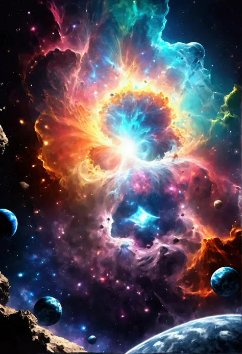 astronaut drifting (mysterious:1.3) (alley((spiral:1.4)) in the space galaxy.asteroid. BREAK .background(cosmic, space, stars), long shot, long view, BREAK ,quality(8k,wallpaper of extremely detailed CG unit, high resolution, top-quality, top-quality real ...
