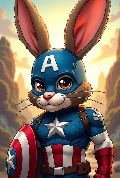 A fusion of Captain America and Rabbit