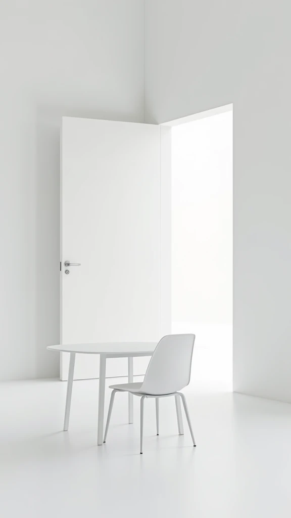  Level 12 ,  Undoubtedly ,  one of the simplest :  little, the brightly lit ,  painted in a room completely bright in pure white,  method in which there is nothing , except for the table , the chair is also completely black and the locked door .  High defi...