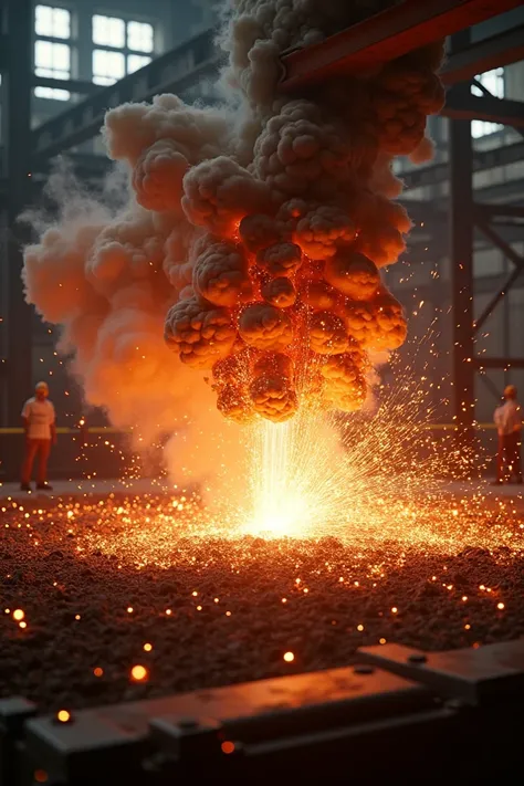 You can generate an image of explosion welding for me 