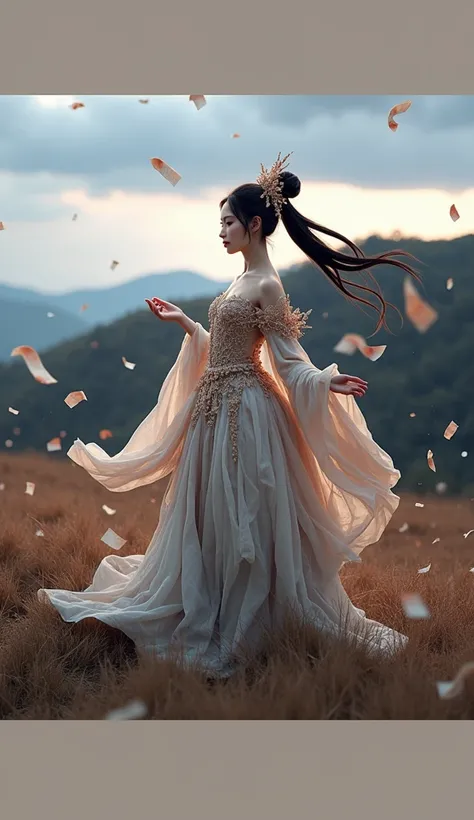 Masterpiece, 16K wallpaper, fantasy concept art realistic, ( 1girl, A cute japanese women with absolute unique dress))
( Cool pose, pose masterpiece.)) The hand is raised to the front of the picture,
( Setting (ultra realistic, dramatic environment, fantas...