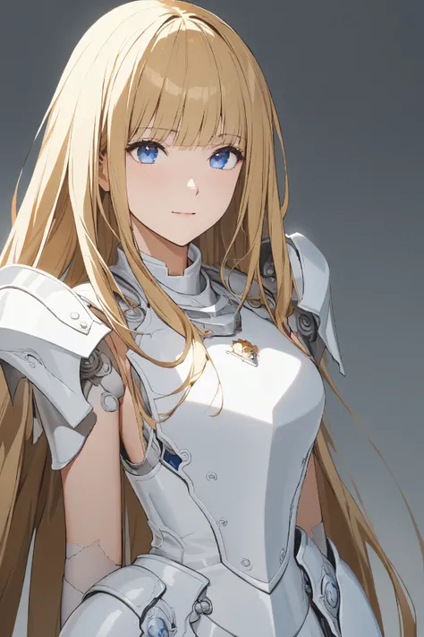 (gray background:1.3), No wind, character sprite, Break, 
1 girl, (elegant face), cute, Confident Look, light smile, 20 years old, 170 cm tall,, Standing, cowboy shot, blonde hair, hime cut, blue eyes, (medium breasts:1.2), slim, white elegant mini dress, ...